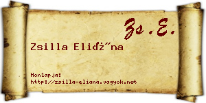 Zsilla Eliána névjegykártya